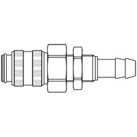 Szybkozłącze żeńskie DN5 panelowe pod wąż śr. 9 mm (21KATS09MPN) - Rectus