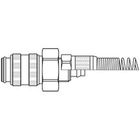 Szybkozłącze żeńskie DN5 ze sprężyną na przewód śr. 4x6 mm (21KAKK06MPN) - Rectus