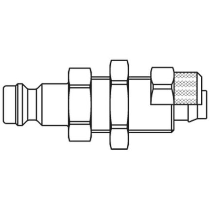 Króciec szybkozłącza DN5 panelowy pod wąż śr. 6 mm (21SFTS06MXN) - Rectus