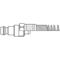 Szybkozłącze męskie DN5 ze sprężyną na przewód śr. 4x6 mm (21SFKK06MXN) - Rectus