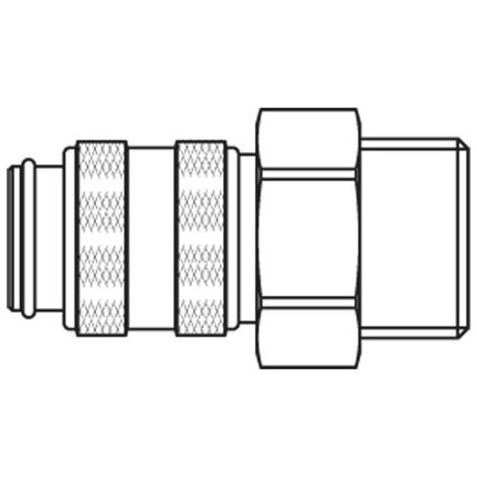 Szybkozłącze żeńskie DN5 gwint zewnętrzny G1/4 (21KBAW13MPX) - Rectus