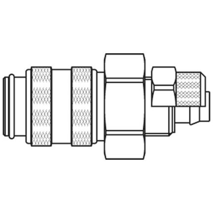 Szybkozłącze żeńskie DN5 na przewód śr. 4x6 mm (21KBKO06MPX) - Rectus