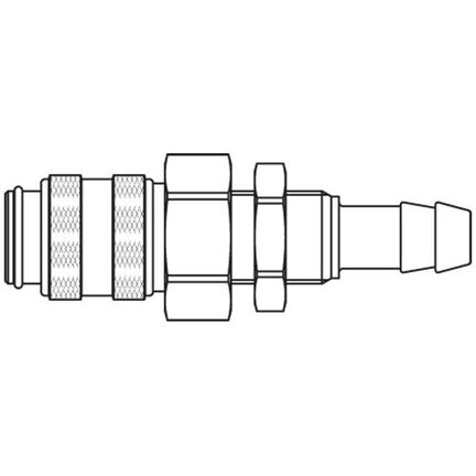 Szybkozłącze żeńskie DN5 panelowe pod wąż śr. 5 mm (21KBTS05MPN) - Rectus