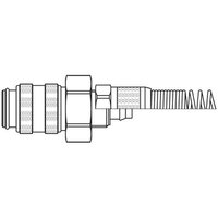 Szybkozłącze żeńskie DN5 ze sprężyną na przewód śr. 6x8 mm (21KBKK08MPX) - Rectus