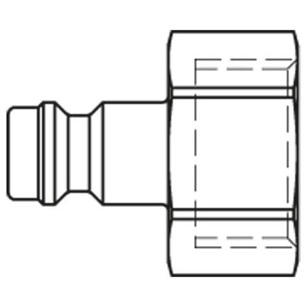 Króciec szybkozłącza DN5 gwint wewnętrzny G3/8 (21SBIW17MPX) - Rectus