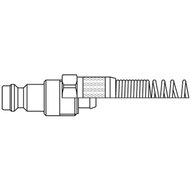 Krócicec szybkozłącza DN5 ze sprężyną na przewód śr. 4x6 mm (21SBKK06MPN) - Rectus
