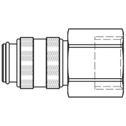 Szybkozłącze żeńskie DN5 gwint wewnętrzny G3/8 (21KLIW17MPN) - Rectus
