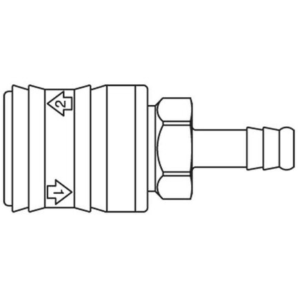 Szybkozłącze żeńskie DN7,4 pod wąż śr. 10 mm (26KETF10MPN) - Rectus