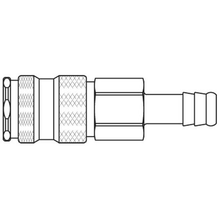 Szybkozłącze żeńskie stal nierdzewna 316L DN7,2 pod wąż śr. 13 mm$ (25KATF13EVX) - Rectus
