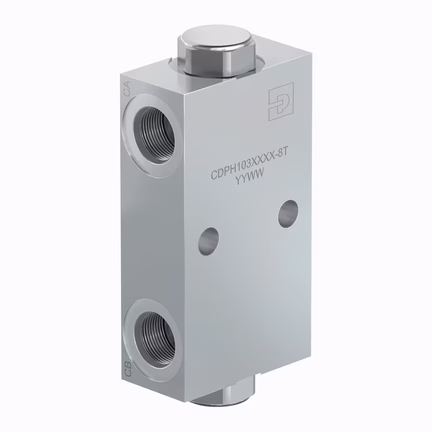 Zawory hydrauliczne, bliźniacze, zwrotne, sterowany do montażu w linii, seria CDP - Parker