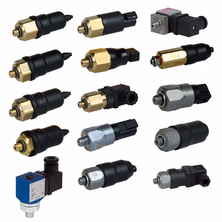 Wskaźniki ciśnieniowe, zanieczyszczenia filtrów hydraulicznych, seria FMU/LPS - Parker