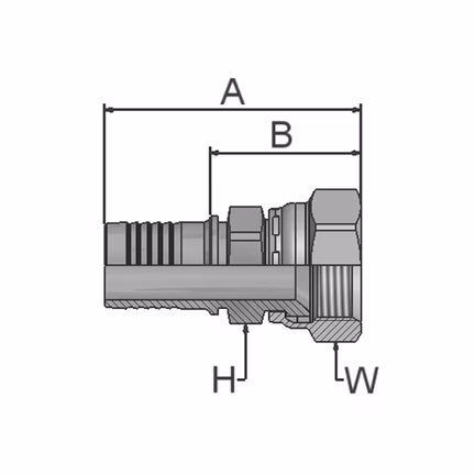 Końcówka dwuczęściowa do przewodów hydraulicznych, seria 47 (K6847-8-6C) - Parker