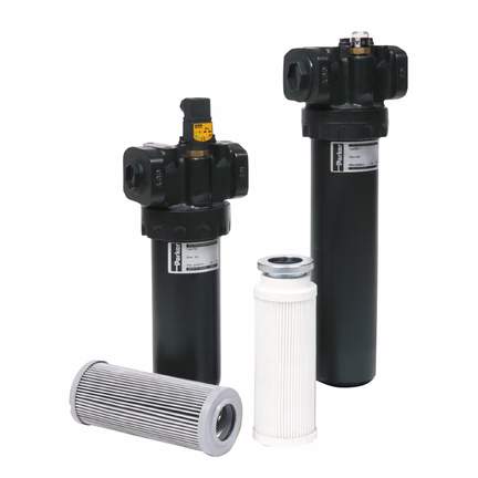Filtry hydrauliczne średniociśnieniowe do montażu w linii, seria 45M - Parker