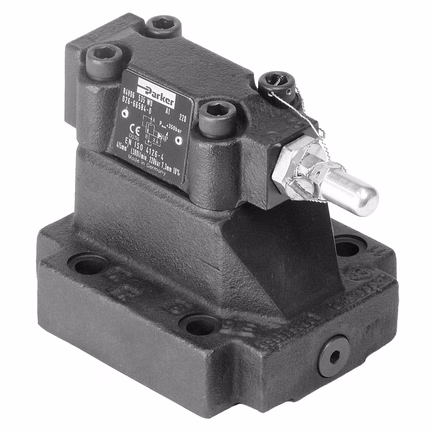 Zawory hydrauliczne, przelewowe, pośredniego działania, do montażu płytowego , seria R4V/R6V (TUEV) - Parker