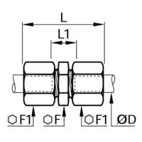 Złącze proste z pierścieniem zaciskowym łączące dwa przewody/rury 6 mm (0106 06 00) - Legris