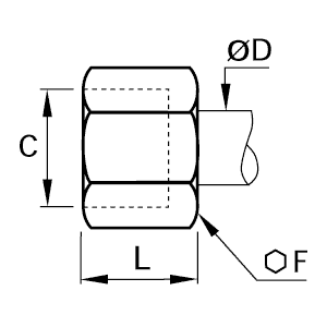 Nakrętka 16 mm M22x1,5 (0110 16 00 40) - Legris