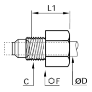 Tuleja mosiężna do pierścieni zaciskowych 10 mm M16x1,5 (0112 10 00) - Legris