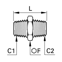 Złącze nypel gwinty zewnętrzne R1 1/4 R1 (0121 42 34) - Legris