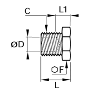 Złącze zaślepka 6 mm M10x1 (0125 06 00) - Legris
