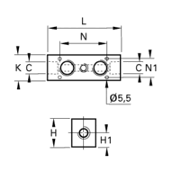 Kolektor pneumatyczny mosiężny G3/4 (0135 10 27) - Legris