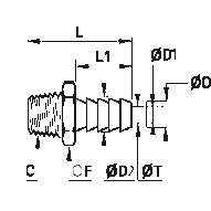 Złączka choinkowa mosiężna do elastycznego przewodu 6 mm R1/8 (0136 06 10) - Legris