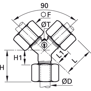 Złącze Y 8 mm (0142 08 00) - Legris
