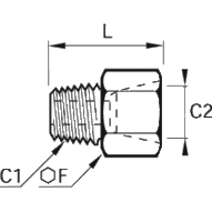 Adapter mosiężny R1/8 NPT1/8 (0167 10 11) - Legris
