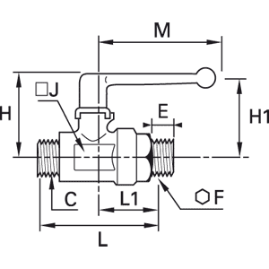 Zawór kulowy G1/2 (0400 13 21) - Legris