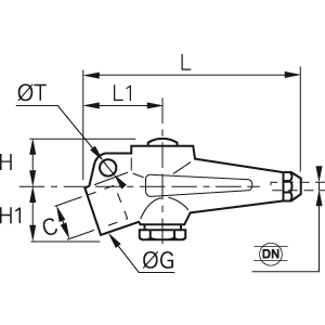 Pistolet pneumatyczny G1/4 (0622 26 73) - Legris