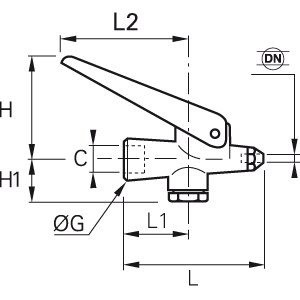 Pistolet pneumatyczny G1/4 (0623 10 35) - Legris