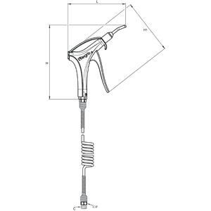 Pistolet pneumatyczny R1/4 (0631 00 01) - Legris