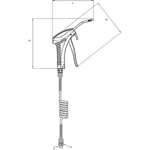 Pistolet pneumatyczny R1/4 (0631 00 09) - Legris