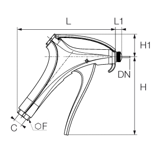 Pistolet pneumatyczny G1/4 (0651 66 13) - Legris