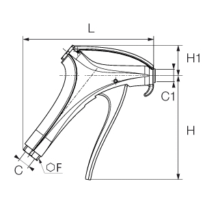 Pistolet pneumatyczny G1/4 M12x1,25 (0652 66 13) - Legris