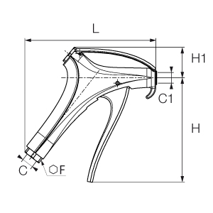 Pistolet pneumatyczny G1/4 M12x1,25 (0653 66 13) - Legris