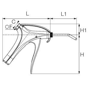 Pistolet pneumatyczny G1/4 (0657 66 13) - Legris