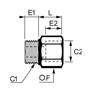 Złącze redukcyjne M5x0,8 G1/8 (0906 10 19) - Legris
