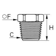 Korek mosiężny R1/2 (1/2HP3B) - Legris