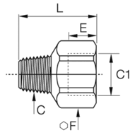 Złącze redukcyjne R1/8 G1/4 (1/4X1/8FG43B) - Legris
