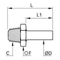 Złącze proste z gwintem do złączy z pierścieniem zaciskowym 6 mm R1/8 (1820 06 10) - Legris