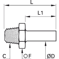 Złącze proste z gwintem do złączy z pierścieniem zaciskowym 8 mm NPT1/8 (1820 08 11) - Legris