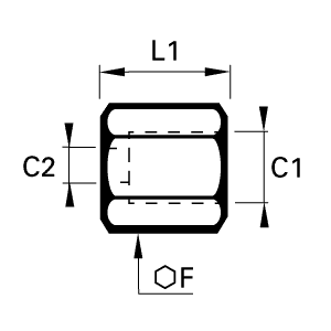Mufa nierdzewna G1/4 G1/8 (1862 13 10) - Legris