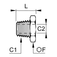 Redukcja nierdzewna NPT1/2 NPT3/8 (1872 22 18) - Legris