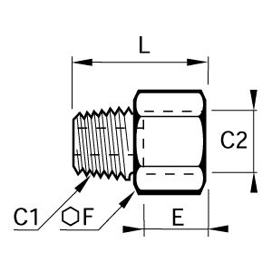 Powiększenie nierdzewne NPT1/4 NPT3/8 (1873 14 18) - Legris