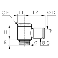 Złącze kątowe typ banjo 10 mm G1/2 (3118 10 21) - Legris