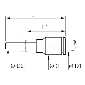 Złącze wtykowe redukcyjne 6 mm 4 mm (3168 06 04) - Legris
