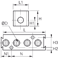 Manifold ze złączami wtykowymi 4 mm (3301 04 00) - Legris