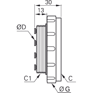 Multizłącze pneumatyczne 6 mm M46x1,5 M40x1,5 (3321 06 00 04) - Legris