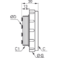 Multizłącze pneumatyczne 6 mm M46x1,5 M40x1,5 (3321 06 00 04) - Legris