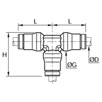 Złącze trójnik 4 mm (3604 04 00) - Legris